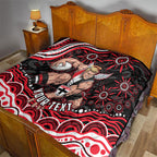 Personalized St Kilda Saints Footy Mascot Quilt Aboriginal Dot Art - Dreamtime Football Mascot