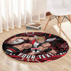 Personalized St Kilda Saints Footy Mascot Round Carpet Aboriginal Dot Art - Dreamtime Football Mascot