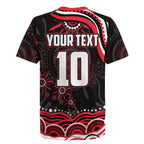 Personalized St Kilda Saints Footy Mascot Rugby Jersey Aboriginal Dot Art - Dreamtime Football Mascot