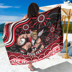 Personalized St Kilda Saints Footy Mascot Sarong Aboriginal Dot Art - Dreamtime Football Mascot