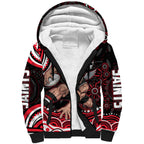 Personalized St Kilda Saints Footy Mascot Sherpa Hoodie Aboriginal Dot Art - Dreamtime Football Mascot
