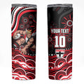 Personalized St Kilda Saints Footy Mascot Skinny Tumbler Aboriginal Dot Art - Dreamtime Football Mascot