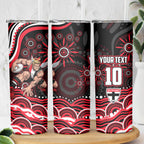 Personalized St Kilda Saints Footy Mascot Skinny Tumbler Aboriginal Dot Art - Dreamtime Football Mascot