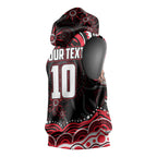 Personalized St Kilda Saints Footy Mascot Sleeveless Hoodie Aboriginal Dot Art - Dreamtime Football Mascot