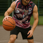 Personalized St Kilda Saints Footy Mascot Sleeveless Hoodie Aboriginal Dot Art - Dreamtime Football Mascot