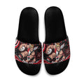 Personalized St Kilda Saints Footy Mascot Slide Sandals Aboriginal Dot Art - Dreamtime Football Mascot