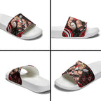 Personalized St Kilda Saints Footy Mascot Slide Sandals Aboriginal Dot Art - Dreamtime Football Mascot