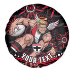 Personalized St Kilda Saints Footy Mascot Spare Tire Cover Aboriginal Dot Art - Dreamtime Football Mascot