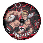 Personalized St Kilda Saints Footy Mascot Spare Tire Cover Aboriginal Dot Art - Dreamtime Football Mascot
