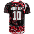 Personalized St Kilda Saints Footy Mascot T Shirt Aboriginal Dot Art - Dreamtime Football Mascot