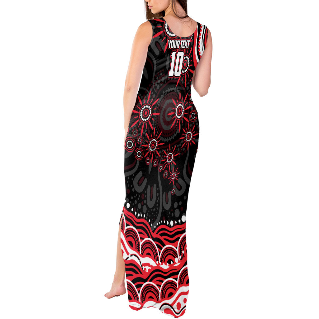 Personalized St Kilda Saints Footy Mascot Tank Maxi Dress Aboriginal Dot Art - Dreamtime Football Mascot
