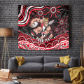 Personalized St Kilda Saints Footy Mascot Tapestry Aboriginal Dot Art - Dreamtime Football Mascot