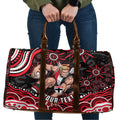 Personalized St Kilda Saints Footy Mascot Travel Bag Aboriginal Dot Art - Dreamtime Football Mascot