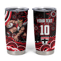 Personalized St Kilda Saints Footy Mascot Tumbler Cup Aboriginal Dot Art - Dreamtime Football Mascot
