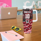 Personalized St Kilda Saints Footy Mascot Tumbler With Handle Aboriginal Dot Art - Dreamtime Football Mascot