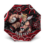 Personalized St Kilda Saints Footy Mascot Umbrella Aboriginal Dot Art - Dreamtime Football Mascot