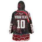 Personalized St Kilda Saints Footy Mascot Wearable Blanket Hoodie Aboriginal Dot Art - Dreamtime Football Mascot