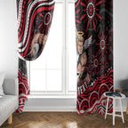 Personalized St Kilda Saints Footy Mascot Window Curtain Aboriginal Dot Art - Dreamtime Football Mascot