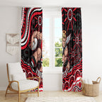 Personalized St Kilda Saints Footy Mascot Window Curtain Aboriginal Dot Art - Dreamtime Football Mascot