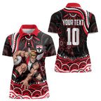 Personalized St Kilda Saints Footy Mascot Women Polo Shirt Aboriginal Dot Art - Dreamtime Football Mascot