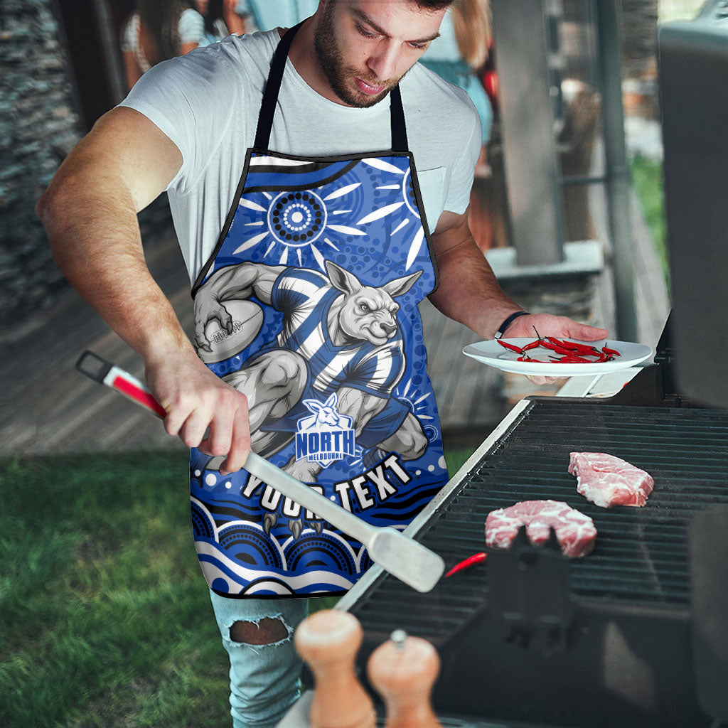 Personalized North Melbourne Kangaroos Footy Mascot Apron Aboriginal Dot Art - Dreamtime Football Mascot