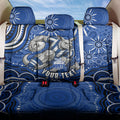 Personalized North Melbourne Kangaroos Footy Mascot Back Car Seat Cover Aboriginal Dot Art - Dreamtime Football Mascot