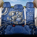 Personalized North Melbourne Kangaroos Footy Mascot Back Car Seat Cover Aboriginal Dot Art - Dreamtime Football Mascot