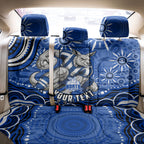 Personalized North Melbourne Kangaroos Footy Mascot Back Car Seat Cover Aboriginal Dot Art - Dreamtime Football Mascot