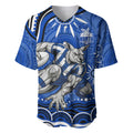 Personalized North Melbourne Kangaroos Footy Mascot Baseball Jersey Aboriginal Dot Art - Dreamtime Football Mascot