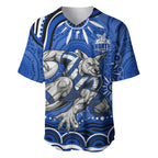 Personalized North Melbourne Kangaroos Footy Mascot Baseball Jersey Aboriginal Dot Art - Dreamtime Football Mascot