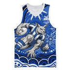 Personalized North Melbourne Kangaroos Footy Mascot Basketball Jersey Aboriginal Dot Art - Dreamtime Football Mascot