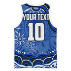Personalized North Melbourne Kangaroos Footy Mascot Basketball Jersey Aboriginal Dot Art - Dreamtime Football Mascot