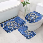 Personalized North Melbourne Kangaroos Footy Mascot Bathroom Set Aboriginal Dot Art - Dreamtime Football Mascot