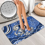 Personalized North Melbourne Kangaroos Footy Mascot Bathroom Set Aboriginal Dot Art - Dreamtime Football Mascot