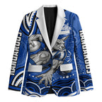 Personalized North Melbourne Kangaroos Footy Mascot Blazer Aboriginal Dot Art - Dreamtime Football Mascot