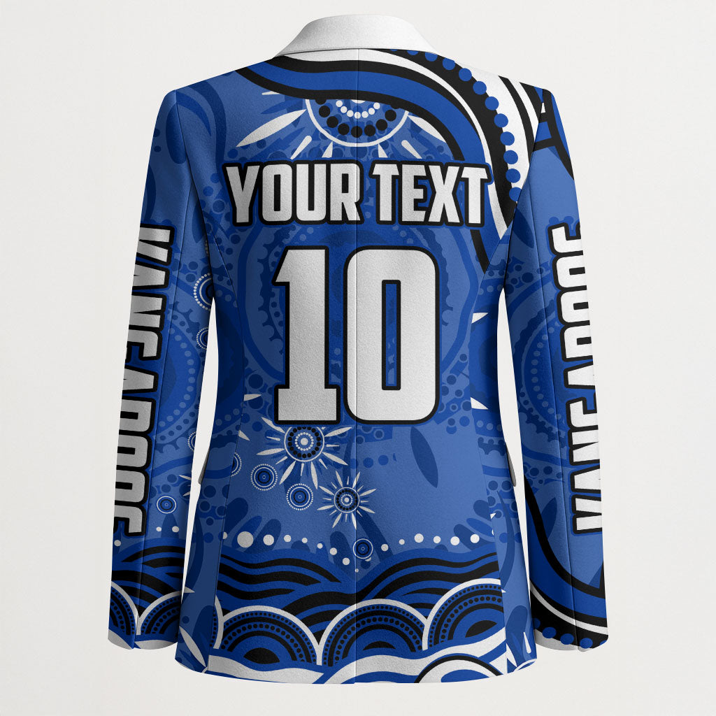 Personalized North Melbourne Kangaroos Footy Mascot Blazer Aboriginal Dot Art - Dreamtime Football Mascot