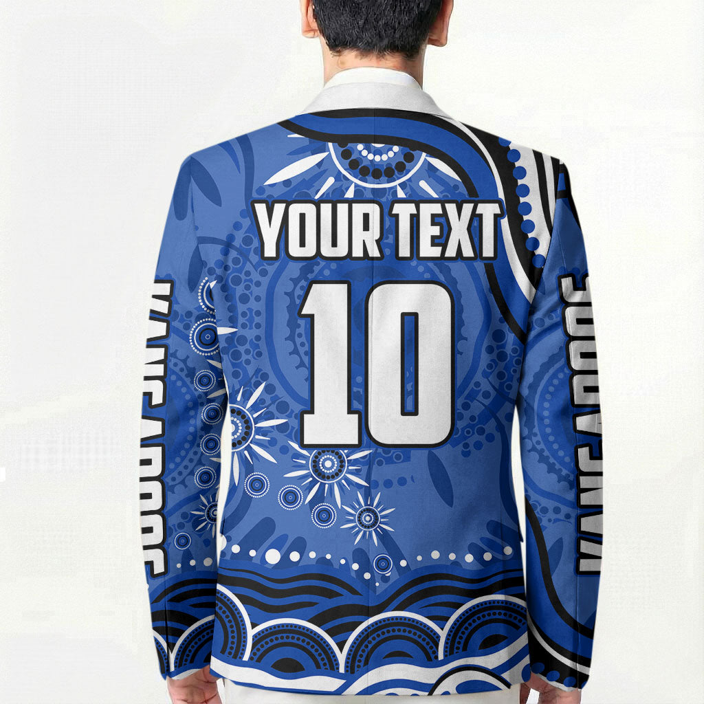 Personalized North Melbourne Kangaroos Footy Mascot Blazer Aboriginal Dot Art - Dreamtime Football Mascot