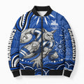 Personalized North Melbourne Kangaroos Footy Mascot Bomber Puffer Jacket Aboriginal Dot Art - Dreamtime Football Mascot