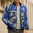 Personalized North Melbourne Kangaroos Footy Mascot Bomber Puffer Jacket Aboriginal Dot Art - Dreamtime Football Mascot