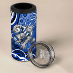 Personalized North Melbourne Kangaroos Footy Mascot 4 in 1 Can Cooler Tumbler Aboriginal Dot Art - Dreamtime Football Mascot