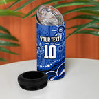 Personalized North Melbourne Kangaroos Footy Mascot 4 in 1 Can Cooler Tumbler Aboriginal Dot Art - Dreamtime Football Mascot