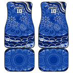 Personalized North Melbourne Kangaroos Footy Mascot Car Mats Aboriginal Dot Art - Dreamtime Football Mascot