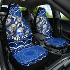 Personalized North Melbourne Kangaroos Footy Mascot Car Seat Cover Aboriginal Dot Art - Dreamtime Football Mascot