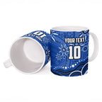 Personalized North Melbourne Kangaroos Footy Mascot Ceramic Mug Aboriginal Dot Art - Dreamtime Football Mascot