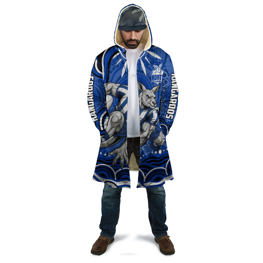 Personalized North Melbourne Kangaroos Footy Mascot Cloak Aboriginal Dot Art - Dreamtime Football Mascot