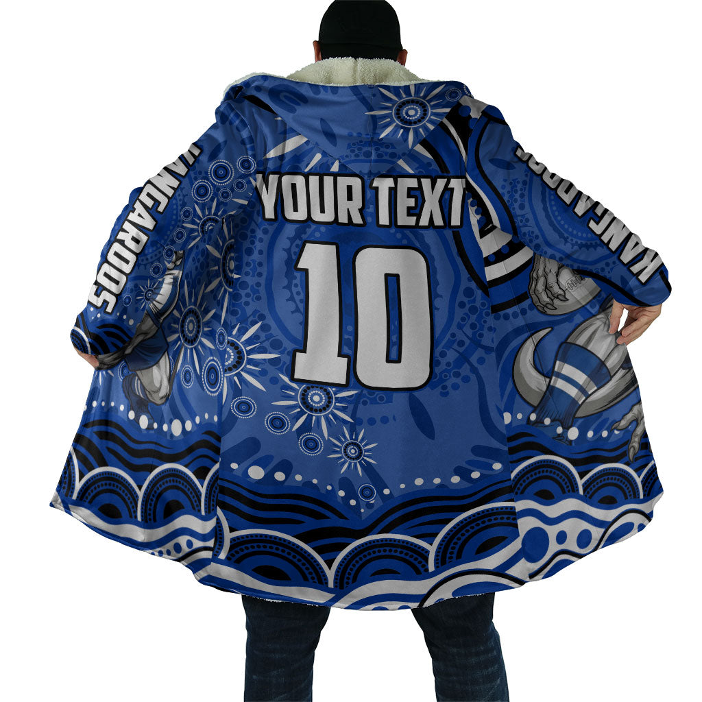 Personalized North Melbourne Kangaroos Footy Mascot Cloak Aboriginal Dot Art - Dreamtime Football Mascot