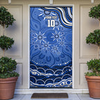 Personalized North Melbourne Kangaroos Footy Mascot Door Cover Aboriginal Dot Art - Dreamtime Football Mascot
