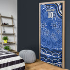Personalized North Melbourne Kangaroos Footy Mascot Door Cover Aboriginal Dot Art - Dreamtime Football Mascot