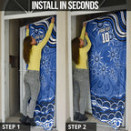 Personalized North Melbourne Kangaroos Footy Mascot Door Cover Aboriginal Dot Art - Dreamtime Football Mascot