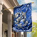 Personalized North Melbourne Kangaroos Footy Mascot Garden Flag Aboriginal Dot Art - Dreamtime Football Mascot